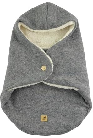 Einschlagdecke für Babyschale aus Wollwalk und Teddy für den Winter für 3 und 5 Punkt Gurtsystem in 4 Farben: taupe, anthrazit, creme, grau Inaktiv Fotos (grau)