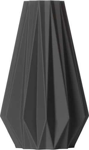 3D Vase Blumenvase Dekovase Agneta M 21cm für Schnitt-/ Trockenblumen | nachhaltig | Pampasgras (Dunkelgrau)