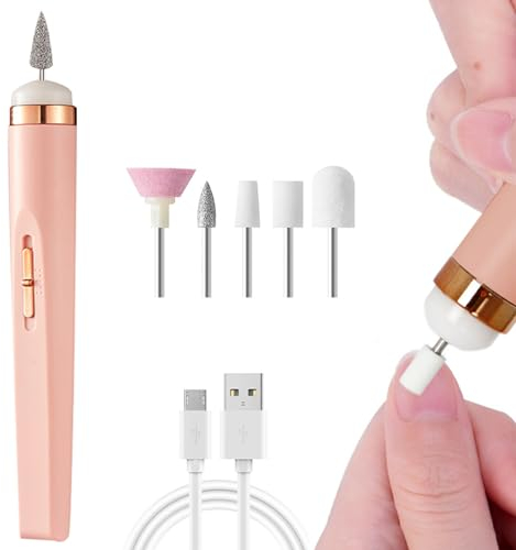 Fresa per Unghie, Lima per Unghie Elettrica, Portatile Kit Manicure e Pedicure Elettrico, Lima Manicure Pedicure Elettrico, Fresa per Unghie Professionale Manicure Elettrico e Pedicure Set con 5 Punte
