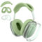 Aiivioll 3 in 1 Silikon Hülle Cover für AirPods Max Clear Soft TPU Ohrmuscheln Cover Ear Pad Case Cover Stirnband Cover Grün