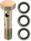 VekAuto Kit de boulons double banjo, filetage métrique M6x1.0 longueur 28mm, adaptateur universel en métal durable de couleur bronze avec rondelles et entretoises