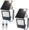 Aigostar Solarstrahler mit Fernbedienung,300W,3000lm,6500K kaltweißes Licht,IP65 wasserdichter Außenstrahler,sehr gut geeignet für Außengärten,Terrassen,Wege oder Garagen,2 m Kabellänge,2 Stück