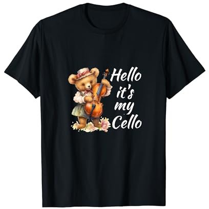 Hello it' s my Cello Bär Cellist Cellofan Violoncello T-Shirt
