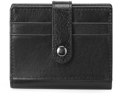 GOIACII Klein Geldbörse Herren Echt Leder Portemonnaie Multi Layer Kartenhalter Mini Geldbeutel Klein Leder Münzfach Kreditkarten Kartenetui