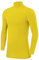 PowerLayer Compression Tops for Boys Base Layers Boys Running Top Thermal Shirt - Mock Neck - Sonic Yellow, 12-14 Years
