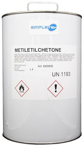 SIMPLETEK - Metiletilchetone 5 Litri, Potente per Resine, Gommalacca e Colofonia