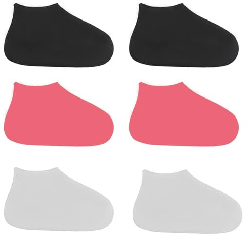 WeddHuis 3 Paar Wasserdicht Wiederverwendbare Silikon Unisex Schuh Überzieher, Rutschfeste Silikon Schuhüberzieher Für Regen, Schnee, Wüstenstrände, Schlammige Straß