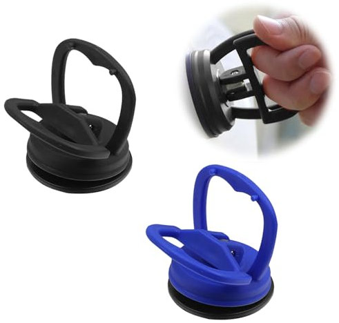 Juego de 2 ventosas para coche, elevador de succión resistente, extractor de abolladuras, ventosa de vacío, aspiradora de cristal, extractor de abolladuras para levantar y quitar el cristal de la