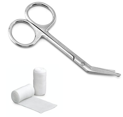Verbandsschere Pflege,Verbandsschere Edelstahl,Präziser Schnitt Chirurgische Schere,Wiederverwendbar Rostfreier Edelstahl Verbandschere Krankenschwester,für Verband,Pflaster und Kleider.