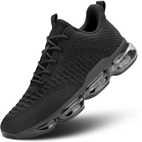 Scarpe da ginnastica da uomo con cuscinetto d'aria, scarpe da corsa alla moda, casual, traspiranti, per camminare, tennis, palestra, atletica, sport, scarpe da ginnastica Z, Z1 All Black, 39 1/3 EU