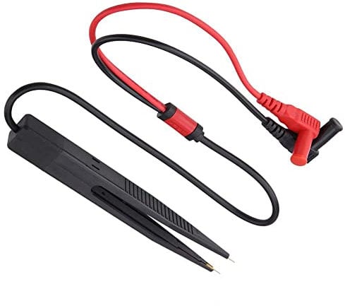 CYSFETENA Tragbare 250v SMD Chip Test Clip Messgerät,Kunststoff Kupfer Messgerät Multimeter,Rot Messgerät Test Clip für Multimeter Widerstands Kondensatoren Clip