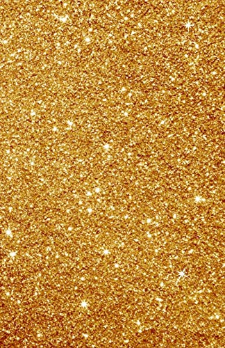 Glitzer Notizbuch Gold: Goldenes Buch im Glimmerlook zum Selbstgestalten, blanko Journal