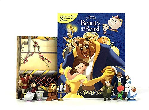 Disney Beauty and the Beast My Busy Books - Storybook, 10 figurines, playmat