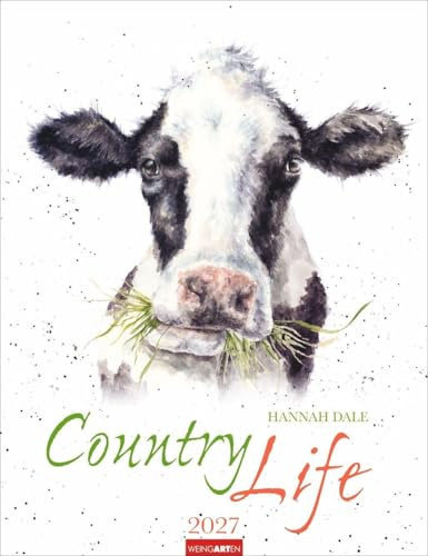 Country Life Kalender 2027: Schöne Tierzeichnungen und Platz für Eintragungen in einem praktischen Wandkalender mit Illustrationen von Hannah Dale. Format 30 x 39 cm