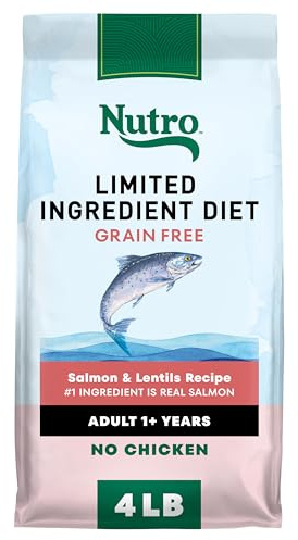 Nutro Limited Ingredient Diet Dry Dog Food, Salmon & Lentils, 4 lb