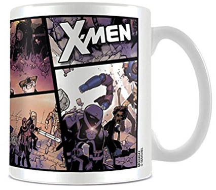 X-Men Comic Strip Battle Ceramic Mug, Multicoloured, 7.9 x 11 x 9.3 cm