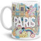 Tassendruck Paris-Tasse Comic-Style - Kaffeetasse/Mug/Cup - Qualität Made in Germany