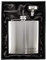 Personalised Stainless Steel 6oz Hip Flasks in a Black Lined Satin Gift Box + Funnel (Design 2)