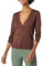 Amazon Essentials Damen Leichter Cardigan mit V-Ausschnitt (in Übergröße erhältlich), Dunkles Kastanienbraun Meliert, S