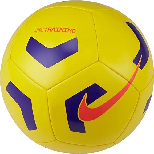 NIKE CU8034-720 Pitch Training Recreational Soccer Ball Unisex Gelb/violett/hell Purpurrot 5