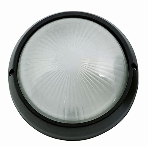Licht-Erlebnisse Runde Außenlampe Schwarz Ø26cm IP44 Schwarz Maritim Bullauge E27 Wandleuchte außen Haus Garten Terrasse Balkon