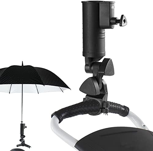 AMRTA Golf Trolley Umbrella Holder for Push Cart Powakaddy Motocaddy Universal Adjustable Size Golf Cart Umbrella Holder Adjustable Stand for Bike Stroller Fishing Wheelchair (1 Pack)
