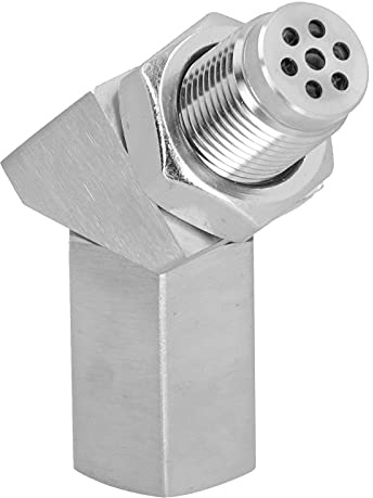 Akozon Sauerstoffsensor Adapter, 45° Abgewinkelt Sauerstoffsensor Extender Spacer M18x1,5 Gewindeadapter Katalysator für Auto