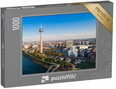 puzzleYOU: Puzzle 1000 Teile „Düsseldorf von Oben, Deutschland“ – aus der Puzzle-Kollektion Düsseldorf