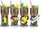 Tiki Glasses Mugs for Cocktails Hawaiian Tiki Mugs 13oz Set of 4 Ceramic Tropical Party Drink Cups Tiki Glass Bar Decor Vintage Music Band Drinking Cup Decorations Drinkware Barware