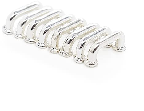 Odoria 1/12 Miniatur Griffe Türgriff 8 Stück Puppenhaus Zubehör, Silber