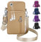QXRXN Handytasche mit Geldbörse zum Umhängen Damen, Stoff Handytasche zum Umhängen Handy Umhängetasche Schultertasche Crossbody Tasche Geschenke für Frauen zum Geburtstag Weihnachten Klein Beige
