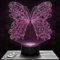 Nachttischlampe - Touch-Nachtlicht Schmetterling Tier 3D-LED-Lampe Illusion, Geschenkidee Weihnachten Geburtstag Junge und Mädchen Nachttischlampe Kinder- oder Erwachsenenzimmer