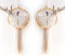 OCIOLI Makramee-Wandbehang, Boho-Dekor, Makramee-Wanddekoration, Wand-Makramee mit Bambusring für Schlafzimmer, Wohnzimmer, Hochzeit, Büro, Wohnheim, Dekor (2 Stück, Elfenbein), 2 Stück