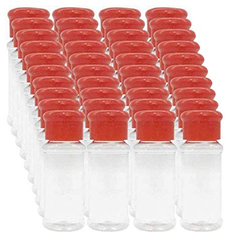 Lot de 40 salières et poivrières rouges de 100 ml pour condiments et condiments