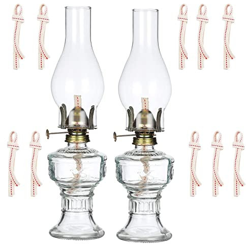 Petroleumlampe, Öllampe Retro Petroleumlampe Mit 5 Docht,Innenbereich Winddicht Öllampe, für Wohnzimmer, Esszimmer von Verstellbarer dekorative Öllampe (Retro,2)
