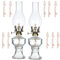 Petroleumlampe, Öllampe Retro Petroleumlampe Mit 5 Docht,Innenbereich Winddicht Öllampe, für Wohnzimmer, Esszimmer von Verstellbarer dekorative Öllampe (Retro,2)