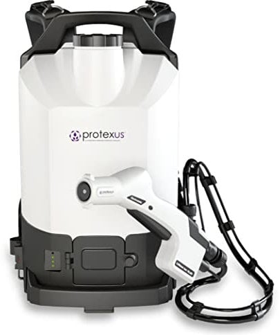 EvaClean Protexus PX300 Backpack Electrostatic Sprayer Cordless Coverage, 4hr Rechargeable 16.8V Battery - 4 Ft Hose, 2.25 Gallon Tank, 60-Micron Nozzle