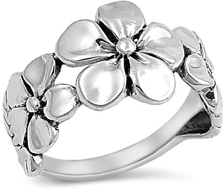 Joyara Sterling Silber 925 Plumeria Ring