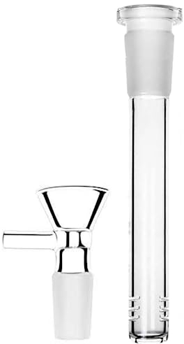 DXUANTING Glass Bong Downstem Diffuser 4.7 Inch Down Stem Downstem 14mm Laboratory Glassware Borosilicate Funnel Water Pipes Accessory Hookah Accessories