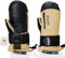 devembr Ski-Fäustlinge mit Handgelenkschützern, Warme Snowboard-Fäustlinge, Wasserdicht, Gelb, M
