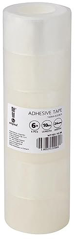 memobe Amex Klebeband Transparente Allzweckband Schule Büro Arbeit Klebefilm beständig haltbar klarer Tesafilm mit Akrylkleber Mehrzweck Klebe Rollen 24mmx10m 6 Stk.