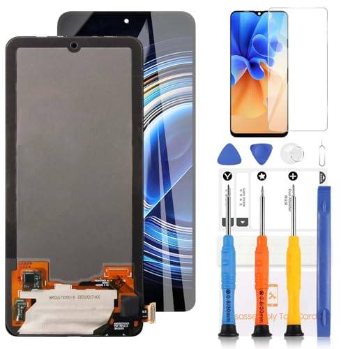 LADYSON Pantalla LCD para Xiaomi Redmi K50 / Redmi K50 PRO Pantalla para Xiaomi Poco F4 LCD Pantalla Táctil Digitalizador Asamblea Reemplazo Kit de Reemplazo con Herramienta (OLED Negro)