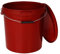 BenBow Seau avec Couvercle 30L Rouge 1x 30 litres - Compatible Alimentaire Stable hermétique étanche Neutre en Odeur - récipient en Plastique avec poignée en métal - résistante aux Fissures - Vide