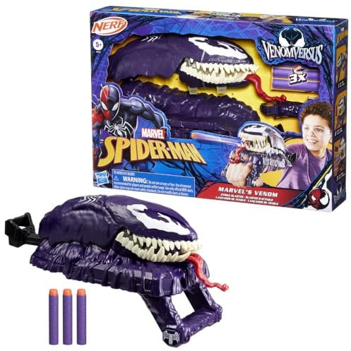 Hasbro Marvel Spider-Man VenomVersus Marvel's Venom Action Blaster, Nerf Spider-Man Rollenspielzeug