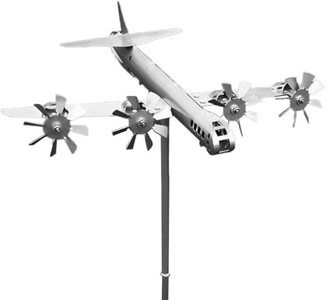 Spinner Stil Flugzeug - Metall-Wetterfahne für Flugzeug | Windrad für Flugzeug aus Metall | Wetterfahne für Gartenwindrad | Wetterfahne für Flugzeug | Im Haus, Garten