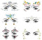 Sularpek 6 Pezzi Viso Gemme, Strass Viso Gemme Adesivi, Viso Corpo Gioielli, Brillantini Adesivi di Gemme per Viso per Carnevale Musicale, Halloween, Feste, Trucco