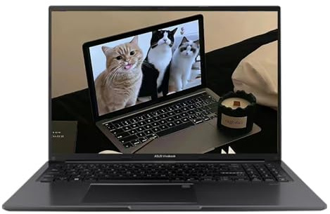 ASUS Vivobook Ordinateur portable WUXGA IPS 16, Intel i7-1355U, Deca-Core, 16 Go de RAM, SSD PCIe 2 To, BK, Indie Black, Intel Iris Xe, Windows 11 Home, TWE Tapis de souris