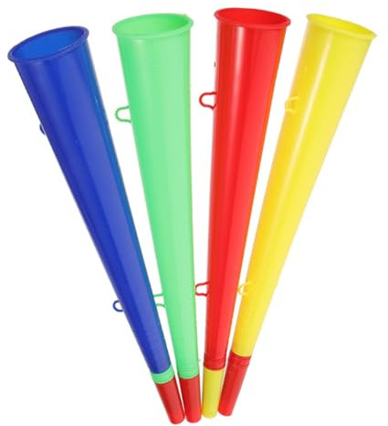 JOINPAYA 4 Stück Spiel Horn Hörner Instrumente Trompete Jubelnde Requisiten Krachmacher Für Sportveranstaltungen Trompete Requisiten Lustige Trompeten Sportfans Trompete Plastik