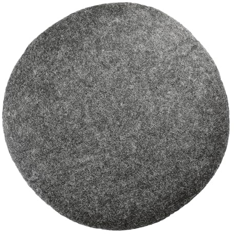 Cilio Sitzkissen Lana, handgefertigtes Wollkissen, anthrazit, Ø 35 cm | Dieses faire Sitzkissen aus Schafwolle ist handgefertigt in Nepal, angenehm waschbar und mit 35 cm Durchmesser rund
