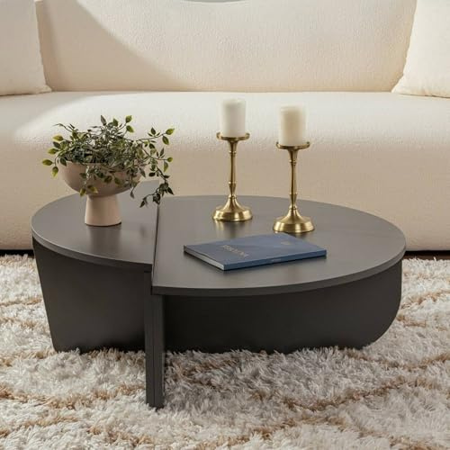 Dmora Couchtisch Wand 90x60x35h cm Schwarz
